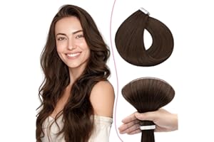 SEGO Pro Extension Capelli Veri Biadesivo 10pz 30cm #4 Marrone Medio Extension Biadesive Capelli Veri Lisci Remy Tape in Hair Extension (10g)