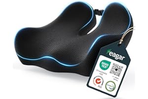 Feagar Cuscino Sedia Ufficio con Memory Foam - Cuscino Ortopedico Seduta per Alleviare Dolore al Coccige - Cuscino Ergonomico Sedia Ufficio - Design di Supporto Ideale per 80-120 kg