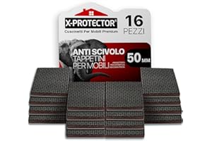 Antypoślizgowe podkładki X-PROTECTOR - gumowe podkładki - 16 szt. 50 mm gumowe podkładki antypoślizgowe - Najlepsze antypoślizgowe podkładki podłogowe do ochrony podłogi.