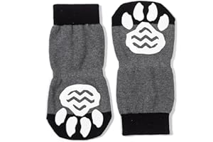 Akopawon 4 Pezzi Calzini Antiscivolo per Cani e Gatti Proteggi Zampe Calzini Controllo trazione per Interni, Calze per Cuccioli Cane e Gatto con Rinforzo in Gomma,Taglia S - 3XL per Cani 1.0-22.5kg