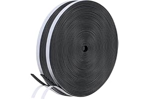 BYNSAER Self-Adhesive Sealing Tape for Doors and Windows, 6 mm (W) x 1.5 mm (D)/20 m Foam Adhesive Tape, Rubber Seal Against Cold Draughts, Anti-Collision, Soundproof, Waterproof, Dustproof