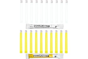 Cyalume Technologies Cyalume SnapLight 15cm ultra helle Knicklichter 20-er Pack mit Haken am Ende (10-er 8h in weiß, 10-er 12h in gelb), Weiß x10 +Gelb x10, SA8-208099AM