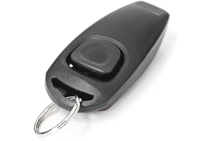 "2 in 1 Generatore di suono e fischietto per cane " Fischietto clicker cane gatto animale domestico Generatore di suono per l'allenamento del cane Clicker per l'addestramento del cane di colore nero/ Nuovo Articolo PRECORN