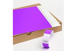 MESSIMO Bracelets Tyvek Evenementiel Sans Impression 19 x 255 mm - 100 Pieces Bracelet Identification de Festival - Autocollant et Imperméable