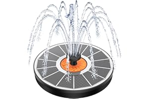 Yzert Solar Springbrunnen für Außen 2025 Upgraded, 3.5W Solarbrunnen für Draussen mit 7 Düsen, Solar Teichpumpe Solar Schwimmender Fontäne Pumpe für Garten, Vogel-Bad, Teich, Wasserspiel (Weiß)