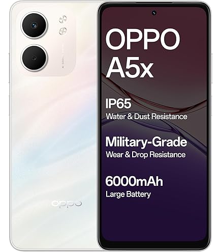 OPPO A3X 5G (Starlight White, 4GB RAM, 64GB Storage)|6.67” HD+