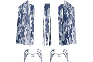 GAMESMONKEY Adhesive Skin - Compatible for PS5 - Cover to customize the Console - Removable Vinyl Film - Matte Satin HD Quality (Digital, Camouflage Jeans)