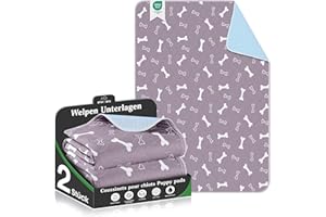 ‎PISI BILI Pisi Bili Inkontinenzunterlage für Haustiere 2er Set 70x100 cm – Waschbare, saugstarke, Oeko-Tex zertifizierte Trainingspads und Wiederverwendbare Urinunterlagen für Hunde, Katzen und Meerschweinchen