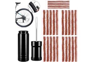 Sinofort 25 Pezzi Vermicelli Tubeless MTB, 100mm*6mm/50mm*2mm Kit Riparazione Tubeless MTB, Strumento per Maniglia Bici, Attrezzi Bicicletta per Biciclette Ciclismo Strada
