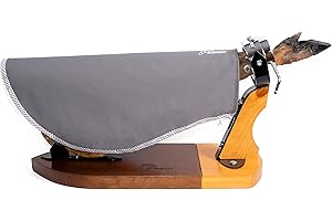 PECELLÍN Cubre Jamon - Cubrejamonero de Tela 57cm, Fabricado en España, Cubrejamon con 35% Algodon y 65% Poliester, Funda para Cubrir Patas y Paletas de Jamones (Gris)