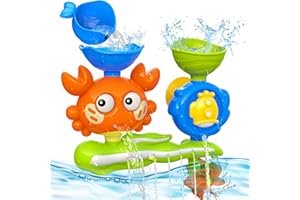 Wootoyz Badewannenspielzeug ab 1 2 3 Jahre, Krabbe Badezimmerspielzeug Kinderspielzeug ab 1-3 Jahre Geschenk Mädchen Junge Badespielzeug Baby ab 6-18 Monate Wasserspielzeug Kinder ab 1-3 Jahre