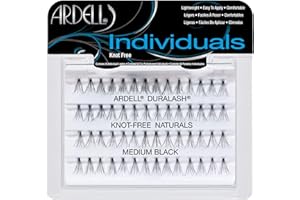 Forever Living Ardell Duralash Individuals | Pestañas Postizas Individuales Sin Nudo Naturales - Longitud Media | Ligeras - Fáciles De Aplicar - Cómodas | Contiene 56 Pestañas Individuales, color Negro