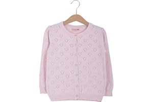 Minora Children's Cardigan for Girls and Boys - Unisex, Crew Neck, Mixed Design, Ideal for School and Daily Use, Long Sleeves, Lightweight