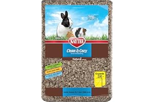 Kaytee Superpet, Clean & Cozy Streu für kleine Haustiere wie Mäuse, Rennmäuse, Nagetiere, Hamster, Kaninchen, besonders saugfähige Papierstreu, 99,9 % staubfrei, Natürlich, 49.2L