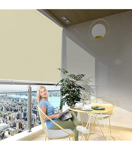 Tenda Da Sole Verticale Tillvex - 160x250cm, Impermeabile, Con Manovella, Per Balcone E Giardino, Protezione UV 50+ - Foto 6