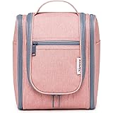 Narwey Beauty Case Borsa da Bagno da Viaggio per Uomo e Donna Borsa da Barba del in Viaggio per Toilette Accessori Medio (Ros