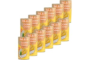 INLEAD - Corn Cakes | Leichte & Knusprige Maiswaffeln für Bewussten Genuss | Kalorienarm, Fettarm & Ideal als gesunde Alternative zu Chips (12x 120g, Cheddar Flavor)