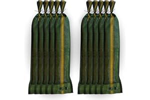 FOLIENKÖNIG 10x sacchi di sabbia, adatti per la protezione dalle inondazioni, 25 cm x 100 cm con coulisse e maniglie per il trasporto, sacchi di sabbia per il riempimento, tessuto monofil di alta qualità