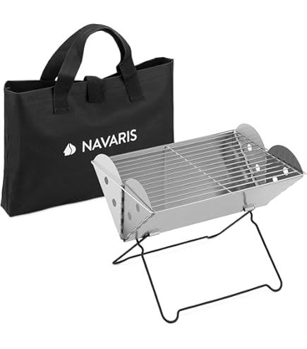 Grilliput Barbecue Pliable En Acier Inoxydable - Portable Pour Camping, Randonnée - Dimensions 23x26 Cm (assemblé)