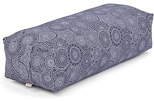 ‎BODHI Bodhi Yoga Bolster SALAMBA | Maharaja Collection | Rechteckiges Yogakissen | Waschbarer Bezug aus Baumwolle mit Dinkelfüllung | Zubehör für Restorative und Yin Yoga