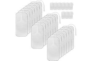 ULSAM Tens Pads, 60 Pack Pads Tens Electrode Pads, 4×8CM, Self-Adhesive Reusable Electrode Pads with Plug 2.0MM Tens Pads Replacement for Home Use
