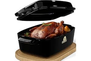 ‎K KAISERTAL KAISERTAL Emaillierter Gusseisen Bräter mit Deckel – 32cm XL Schmortopf 10L | Backofengeeignet, Induktion, Indoor & Outdoor | Gusseisen-Topf emailliert – Cast Iron Pot für Bräter & Schmortöpfe
