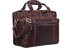 STILORD 'Experience' Borsa da lavoro uomo donna in pelle Borsa porta PC 14 pollici Portadocumenti per ufficio università con sistema attacco trolley