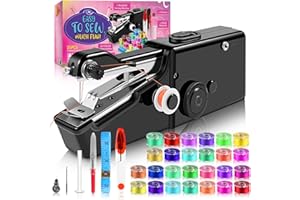 DAGOSH 35PCS Accessories Automatic Handheld Sewing Machine for Beginners and Adults, Portable Mini Sewing Machine Handheld Easy to Use and Fast Stitch Suitable for DIY, Clothes, Home, Travel