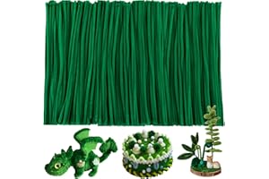 Easusy 150 Pieces Pipe Cleaners, Solid Color Craft Pipe Cleaners, Chenille Stem Set, Pipe Cleaners Bulk for Creative Home Decoration Supplies DIY Arts and Crafts Project(Dark Green)