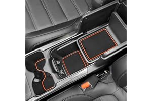SENSHINE for Honda CR-V CRV Accessories 2020 2021 2022 Cup Holder Insert Center Console Liner Trim Door Packet Mats Non-Slip Anti Dust Premium Custom Interior 20PC Set (Orange Trim)