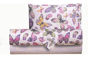 Smart Deco Home Completo letto lenzuola federe letto stampa fantasia 100% Cotone Made in Italy UNA PIAZZA E MEZZA FARFALLE