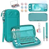 YK YOUNIK Younik Switch Lite kılıf, 14'&uuml; 1 arada Switch Lite aksesuarı, Switch Lite &ccedil;antalı, şeffaf koruyucu kılıf, oyun kart