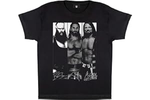 Popgear Koszulka Chłopcy WWE Superstars Braun Strowman, Seth Rollins, AJ Styles Boys T-Shirt Black