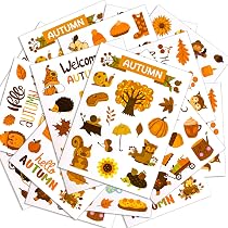 Alynta Fall Thanksgiving Stickers - 600 Pcs Holographic Maple Leaf Stickers, 1.5 Inch, Orange & Yellow - View #13