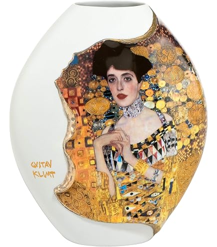 Vase Goebel Gustav Klimt – Arbre De Vie En Porcelaine, 25,5 Cm, Décoratif Et Coloré
