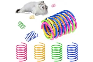 YSQEVN Gato Colorido Primavera 20 Piezas Juguete para Gato 4 Colores Interactivo Creativo Duradero Plástico Regalo para Mascotas Mantenerse en Forma Novedad Resortes Saltos Entrenar