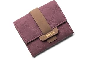 MUIIKOLA Women's Wallet RFID Blocking Ladies Purse Women Leather Fashion Small Purse Clutch Holder Case Four Leaf Clover Coin Zipper Small Purse with Multiple Card Slots