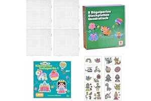 Hama 4 pezzi Midi 234 piastra per perline da stirare quadrate, multi trasparente, utilizzabile singolarmente e anche come superficie – Dimensione singola 14,5 x 14,5 cm in sacchetto blister + 100