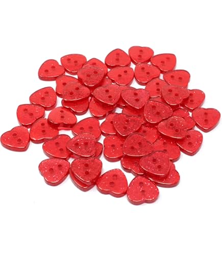 100 Stück Rote Herz-Knöpfe Aus Holz – 2-Loch, 23,5 Mm, Für Nähen, Basteln & Valentinstag