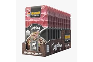 BELCANDO Mastercraft Topping Lamm, 12x 100g Beutel, Nassfutter für Hunde, getreidefrei, sortenfrei, Ergänzungsfutter, Made in Germany