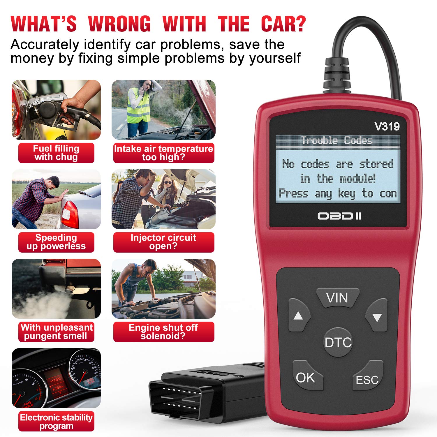 Lecteur Obd Ii - Detecteur De Panne Auto Al329