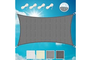 Sol Royal Sonnensegel rechteckig 2x4m Wasserdurchlässig HDPE Atmungsaktiver Balkon Terrasse Segeltuch UV Sonnenschutz Segel Garten Pool Camping Anthrazit – Shade Sails HS9