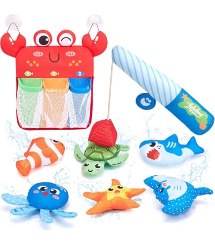 Lilliputiens - Jeu de Peche pour Le Bain - Jouet de Bain interactif avec Canne aimantée et Animaux flottants - Stimule la motricité Fine, l'Imagination et la réflexion - Dès 12 Mois - 83090 Lilliputiens - Jeu de Peche pour Le Bain - Jouet de Bain interactif avec Canne aimantée et Animaux flottants - Stimule la motricité Fine, l'Imagination et la réflexion - Dès 12 Mois - 83090