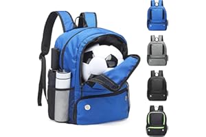 SUIKIHUM Soccer Backpack for Men Women Athletes, Equipment Bags with Ball Holder, Basketball Volleyball Backpack Water Resistant