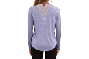 Gyabnw Top Palestra Donna Maglietta Sportiva Donna Elastico Camicia Palestra Donna Indietro in Rete Traspirante T-Shirt Fitness Yoga Corsa Danza