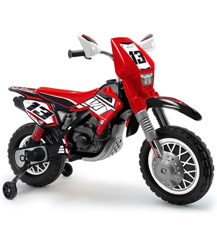 INJUSA - Moto Électrique Racing KTM, Batterie 12V, Enfants 3 à 6 Ans, Entrée Mp3 et MicroSD, Poignée Accélérateur, 6 km/h, Roues Stabilisatrices, Couleur Orange