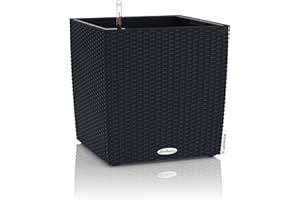 ‎LECHUZA Lechuza Cube Cottage 40 graphitschwarz 15384