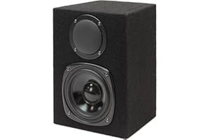 Dynavox 2-Wege Regal-Lautsprecher in Trapezform, mit Filz-Bespannung, Paar, schwarz