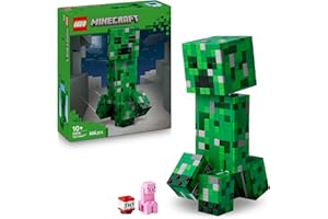 LEGO Minecraft Le Creeper - Jouet de Construction - Figurine Articul&#xE9;e de Mob - Espace Secret avec Cochon &amp; &#xC9;l&#xE9;ment TNT - Cadeau pour Gamer, Gar&#xE7;on ou Fille d&#xE8;s 10 Ans 21276