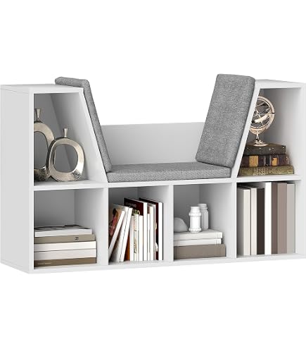 HOMCOM Bücherregal, 5 Fächer, Verstellbare Regale, Holz, 30 X 24 X 133,5 Cm, Weiß